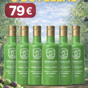 Aceite Verde Esmeralda de Mágina Cosecha Temprana - 6 Botellas de 500 ML