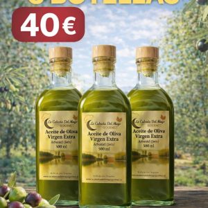 Aceite Verde LA CABAÑA DEL MAGO GOURMET Cosecha Temprana - 3 Botellas de 500 ml