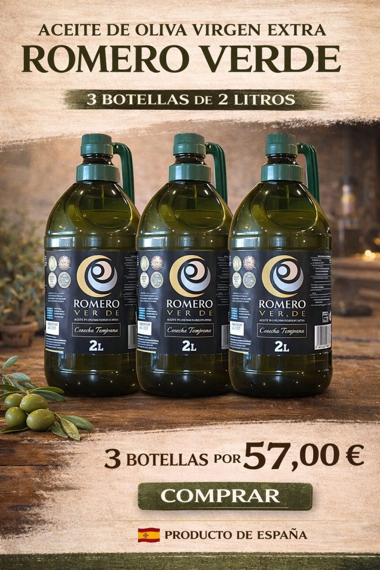 Aceite Romero Verde 3 Garrafas de 2 L