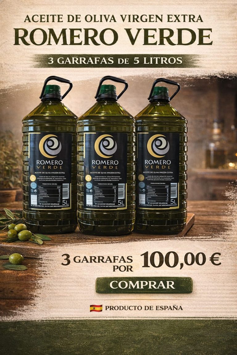 Aceite Romero Verde 3 Garrafas de 5 L