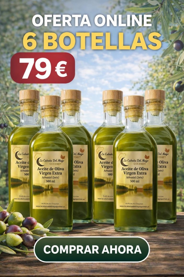 Aceite Verde LA CABAÑA DEL MAGO GOURMET Cosecha Temprana - 6 Botellas de 500 ml