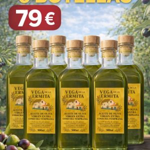 Aceite Verde VEGA DE LA ERMITA Cosecha Temprana - 6 Botellas de 500 ml