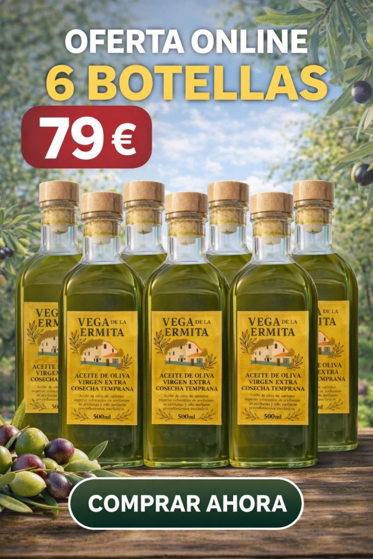 Aceite Verde VEGA DE LA ERMITA Cosecha Temprana - 6 Botellas de 500 ml